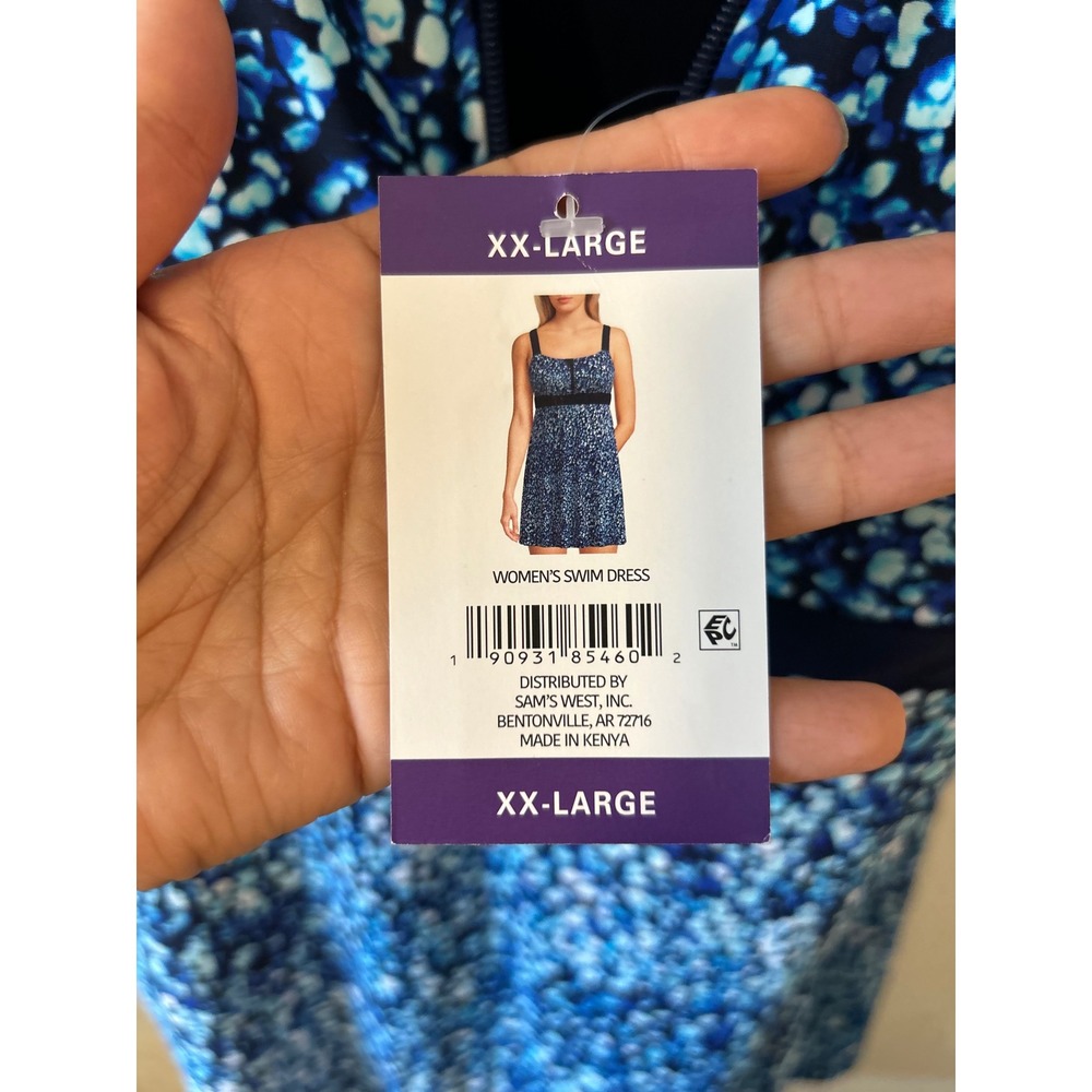 NWT Lands' End Zip Front Swim Dress Turquoise Resortwear Vacation SZ XXL - Picture 5 of 7